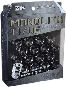KYO-EI KICS MONOLITH T1 / 06 M12 X P1.5 20PCS MN01GK Glorlous Black NEW - Bild 1 von 1