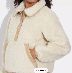 Coach Sherpa Pull Over In Recycled Polyester Womens Jacket XS $550 - Picture 1 of 9