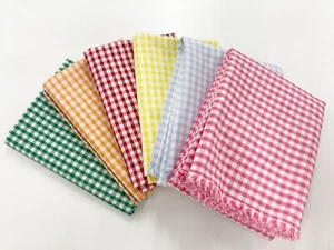 Gingham Fabric School Uniform Traditional Dressmaking Polycotton (1/4" or 1/8") - Picture 1 of 64