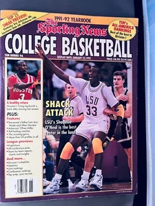 Shaquille O'Neal LSU Tigers 1991 - 1992 Sporting News Magazine - Season Preview - Picture 1 of 3