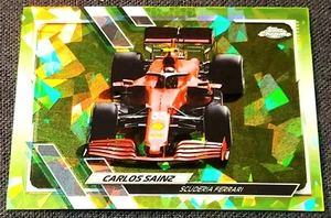 2021 Topps Chrome F1 Sapphire Chartreuse /199 Carlos Sainz Formula 1 #107  - Picture 1 of 2