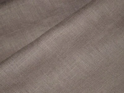 Leinen Dunkelbraun Stein Unifarben Leinenstoff 50x140cm Meterware - Bild 1 von 3