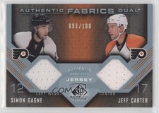 2007-08 SP Game Used Edition Authentic Fabrics Dual /100 Simon Gagne Jeff Carter