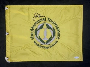 Jack Nicklaus Signed Memorial Tournament Pin Flag JSA LOA Golf Legend Muirfield - Picture 1 of 2