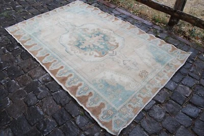 Vintage Rug, Handmade Rug, Turkish Rug, Oushak Rug, Living Room Rug, - Image 1 of 4