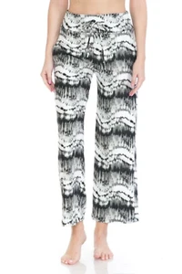 Black Gray White Tie Dye Comfortable Soft Lounge Pajama Pants - Picture 1 of 5