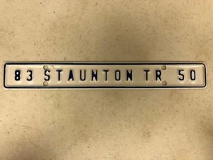 1983 Staunton City VIRGINIA City Trailer Tax Plate #50 - Picture 1 of 1