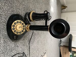 VINTAGE BETACOM SPEAKEASY CANDLESTICK REPRODUCTION PUSH BUTTON PHONE