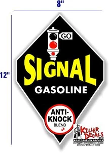 (SIG-3) 12" SEÑAL GASOLINA BOMBA GAS TANQUE ACEITE LUBSTER LUBESTER CALCOMANÍA - Imagen 1 de 1