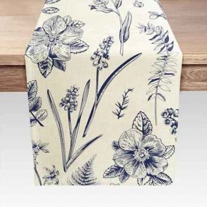 Farmhouse Floral Table Runner 72inch for Long Table Kitchen Heat Resistant Stain - Picture 1 of 2