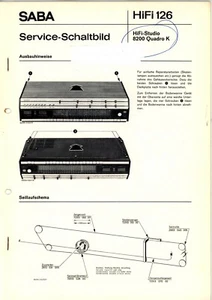 SABA Service-Schaltbild HiFi-Studio 8200 Quadro K  (hifi126) - Bild 1 von 1