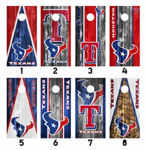 Houston Texans Cornhole Envoltura Recubrimiento Calcomanía Tablero Vinilo Adhesivo MUCHOS DISEÑOS SK13 - Imagen 1 de 1