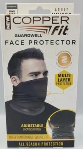 Copper Fit Guardwell Face Protector Mask Gaiter Adult Charcoal /Black Drawstring - Picture 1 of 2
