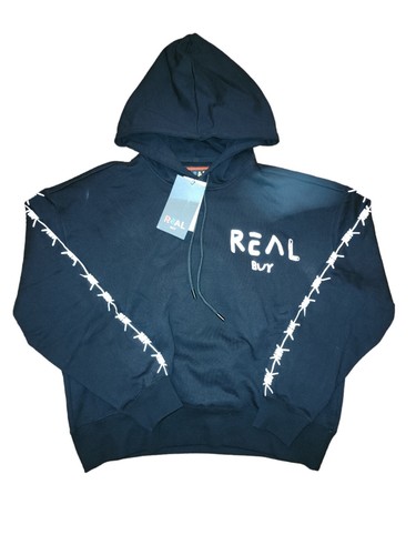 Felpa con cappuccio Trevor Andrew Gucci fantasma il vero buy TAGLIATA filo spinato nero vita