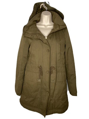Chaqueta utilitaria con capucha ZARA Trafaluc impermeable cargo verde oliva XS Foto 1 de 4