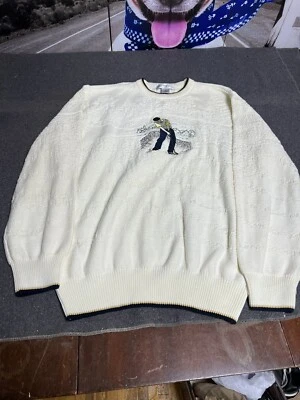 Suéter tejido de eslabones de ciprés vintage talla XL manga larga golf para hombre 46 Foto 1 de 4