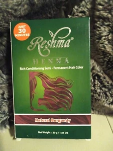 Reshma Henna Natural Burgundy Rich Conditioning Semi-Permanent Hair Color NIB - Picture 1 of 2