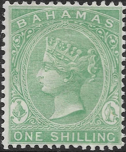 Bahamas 1882 1/- sg 44 MH QV - Bild 1 von 2