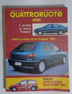 64554 QUATTRORUOTE 1993 n. 449 - Peugeot 306 / FIAT Tempra / Ferrari 348 Spider - Picture 1 of 2