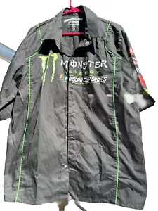 Nascar JH Design Monster Energy Shirt Cup Series Double Sided Graphics Sz L New - Picture 1 of 7