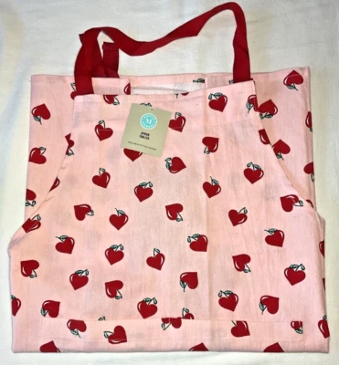 DELANTAL MARTHA STEWART ROSA ROJO CEREZA CORAZONES TALLA 31 X 30 NUEVO CON ETIQUETAS Foto 1 de 2