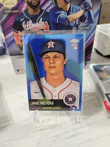 2022 Topps Chrome Platinum Jake Meyers Blue Prism Refractor Rc #263 Astros