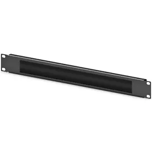 19 Zoll Kabeldurchführung Bürsteneinsatz Bürstenleiste 1HE für Serverschrank 19" - Photo 1/8