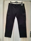 BNWT M & S black stretch cargo style corduroy jeans - size W36 L29 (rrp£40)