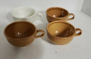 Copas Russel Wright Marrón y Blanco Iroquesa Informal China Por Apilamiento Soporte - Imagen 1 de 6