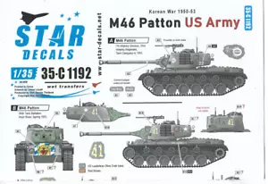 STAR M46 Patton US Army, Korean War 1950-53 Decals 1/35 1192 - Picture 1 of 2