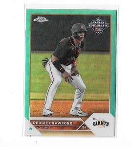 2023 Topps Pro Debut Reggie Crawford Chrome Aqua Refractor #'D 33/75 #PDC-200 - Picture 1 of 2