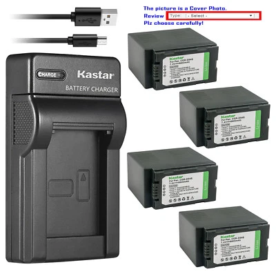 Cargador delgado de batería Kastar para Panasonic CGA-D54 CGR-D54 y Panasonic AG-3DA1 Foto 1 de 4