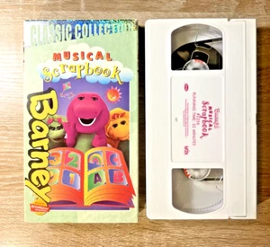 Barney's Musical Scrapbook VHS Classic Collection 2000 Barney White RARE OOP - Picture 1 of 7
