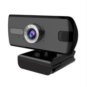 1080P HD Webcam for Desktop Computer Microphone 360 Degree Rotation USB Black - Picture 1 of 10
