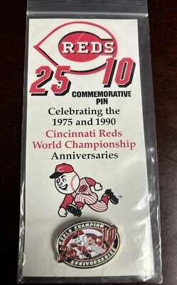 2000 CINCINNATI REDS COMMEMORATIVE PIN-1975 and 1990 CHAMPIONSHIP ANNIVERSARY - Image 1 of 3