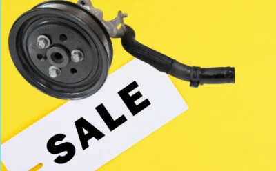 10-2015 jaguar xf xfr x250 5.0l power steering pump assembly pulley 8W933D673 DA - Image 1 of 4