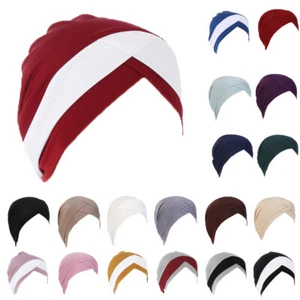 Women Hijab Wrap Hair Loss Caps Muslim Turban Chemo Cancer Hats Headscarf Cover - Picture 1 of 46