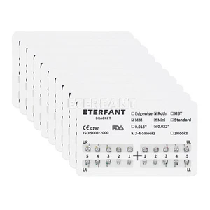 20PCs Dental Ortho Bracket Braces MIM Monoblock Metal Mini Roth 022 345Hook - Picture 1 of 20