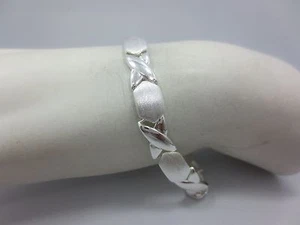 Sterling Silver women link Chain TENNIS bracelet 7.25 inche 925  - Picture 1 of 7