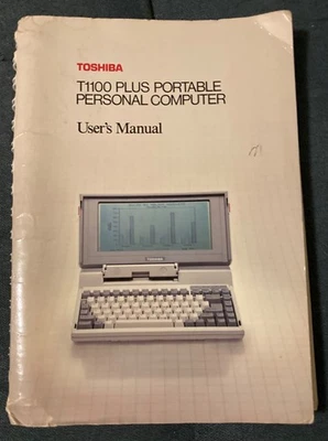 Toshiba T1100 Plus Portable Personal Computer User Manual - Image 1 of 2