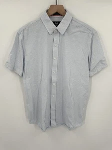 Butterstoff Hemd Herren Medium Regular Fit Blau Eis Baumwolle Kurzarm Knopfleiste - Bild 1 von 7