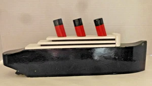 Vintage Wood Ocean liner Ship steamship model ship retro decor - Picture 1 of 5