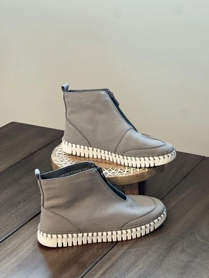 Ilse Jacobsen Tulipán Imitación Piel Forrada Cremallera Botines Gris UE 37 Mujer 7 EE. UU. Foto 1 de 4