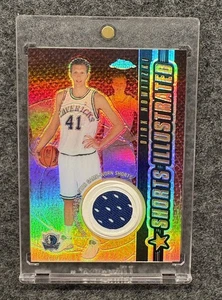 2001 Topps Chrome Shorts Illustrated Game Used Refractor Dirk Nowitzki /50 - Bild 1 von 2