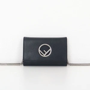 Fendi KAN I Black Calf Chain Shoulder Bag 8BS024 145458527 - Picture 1 of 17