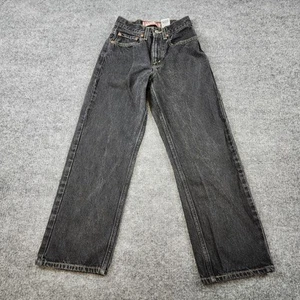 Levis 569 boys jeans 12 slim loose straight 24w x 26-1/2 black denim - Picture 1 of 15
