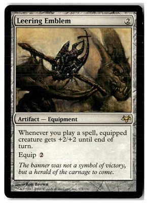 MTG Leering Emblem - Eventide Moderately Played English - Image 1 of 2