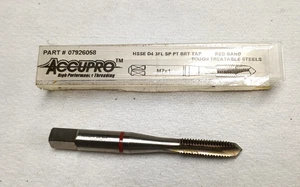 Accupro M7x1 HSSE D4 3FL Spiral PT BRT Tap RED Band for Tough Treatable Steels - Picture 1 of 4