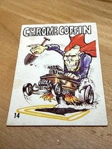 Vintage 1969 Donruss Odd Rods Trading Card #14 Chrome Coffin - Picture 1 of 2