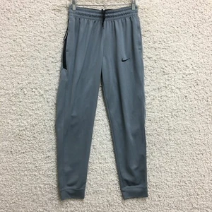 Nike Dri-Fit Pants Mens Small Gray Athletic Tapered Joggers Zip Pocket Training - Picture 1 of 11